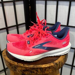 Brooks Women's Launch GTS 9 Athletic Shoes - Bright Pink and Navy DNA Size 8.5